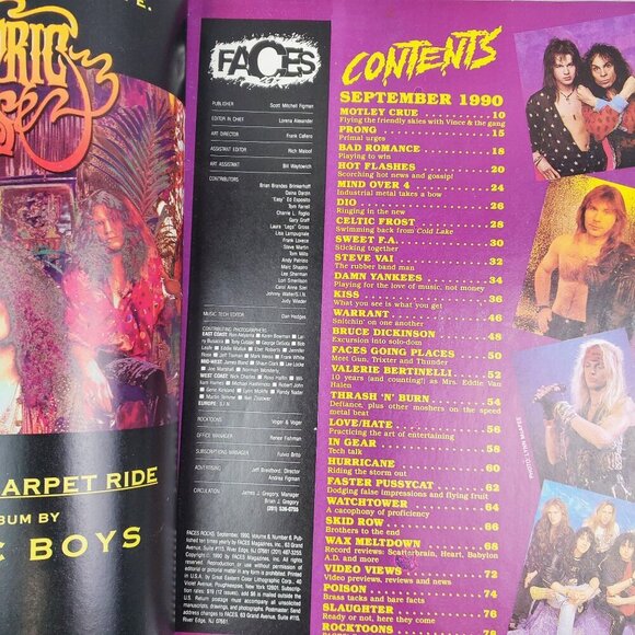 Faces Rocks Magazine Danzig Poster KISS Celtic Frost Dio Sept. 1990 Unread - Picture 6 of 11
